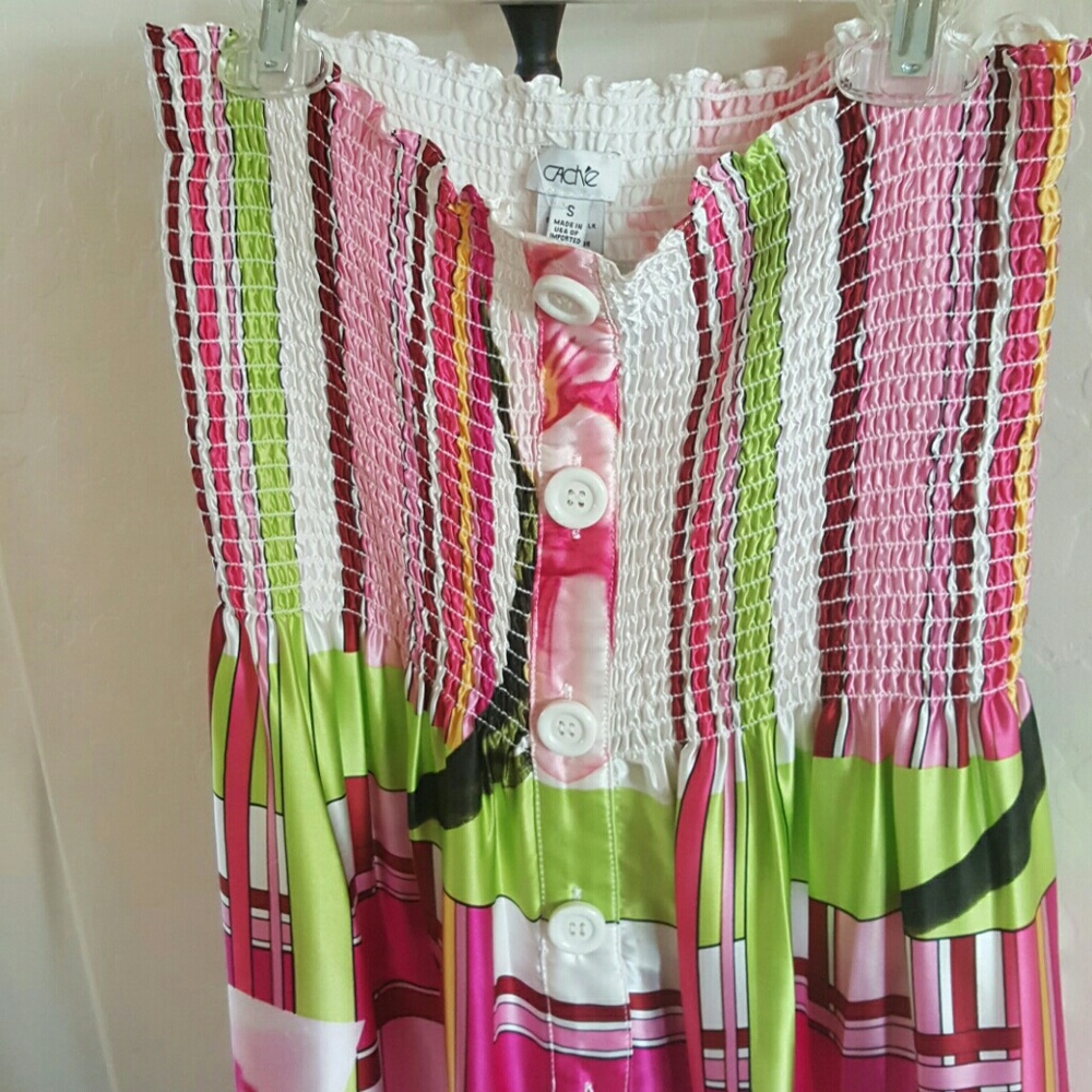 Cache long Sz S sleeveless dress with tags